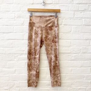 Lululemon || Align Crop with Pockets 23" Shine Foil Metallic Tan 6